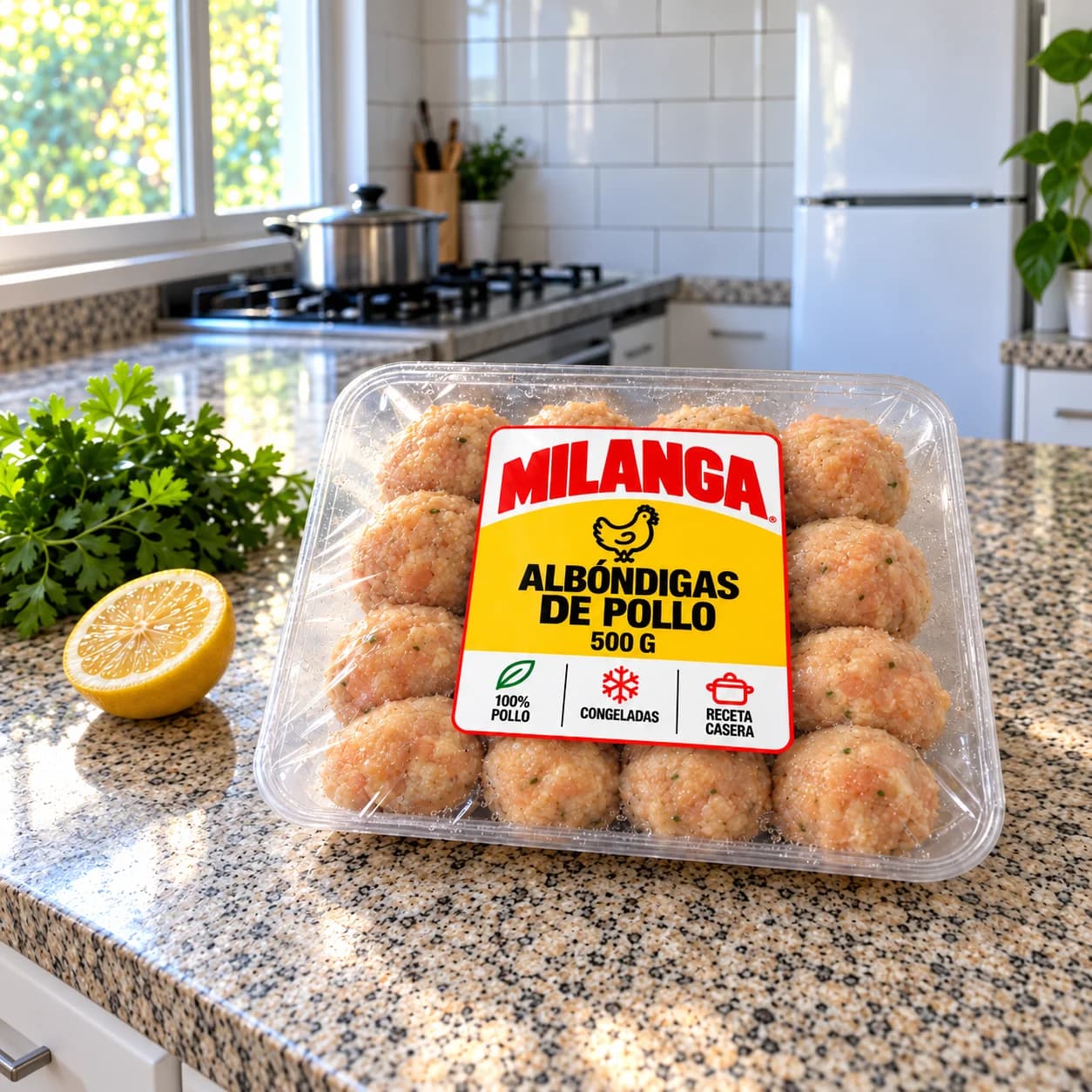 Albóndigas de pollo crudas en pack de 500 g MILANGA